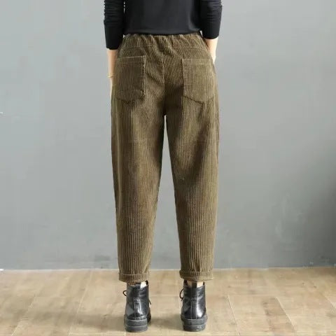 High-waisted Plus-size Casual Pants Loose Slim Harem Carrot Pants