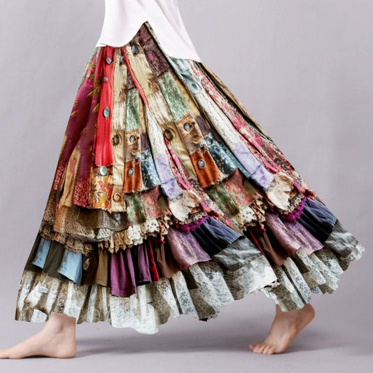 Spring Summer Amazon 3D Digital Print Midi Skirt