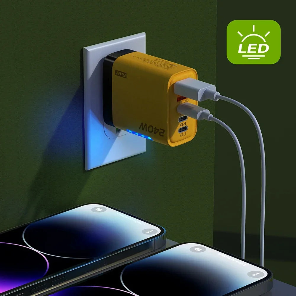 5 Ports USB C PD Charger Quick Charge 3.0 Type C USB Phone Chargers