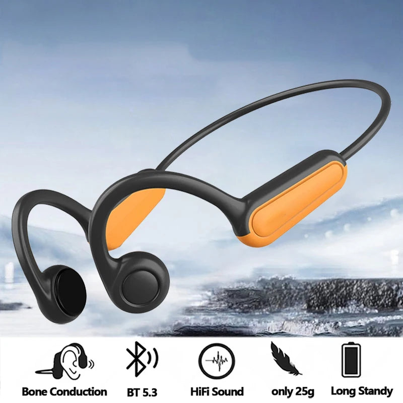2025 True Bone Conduction Earphones Bluetooth 5.3