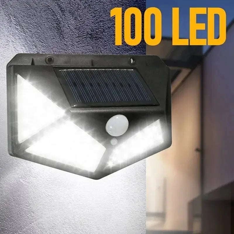1/2/4/6Pcs 100 LED Wall Lights Outdoor Solar Lamp PIR Motion Sensor Solar Powered