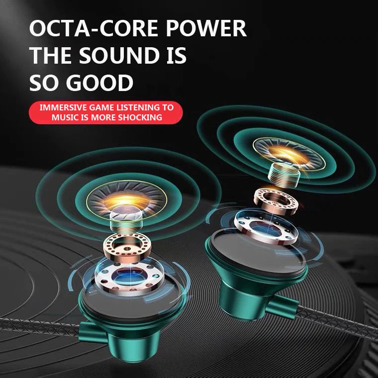 #Type C Headphones HiFi Bass Stereo Volume Control Headset With HD Mic 3.5mm