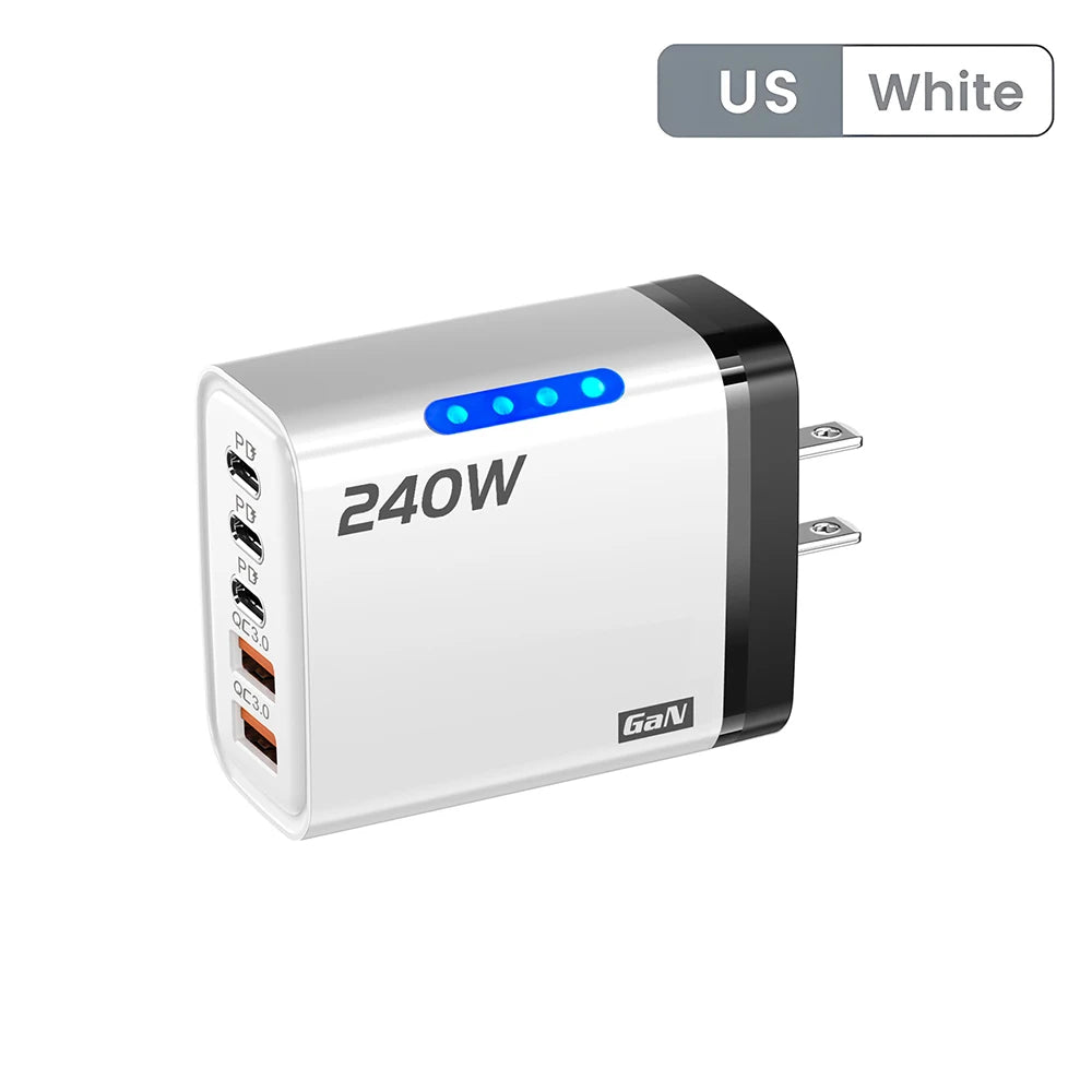 5 Ports USB C PD Charger Quick Charge 3.0 Type C USB Phone Chargers