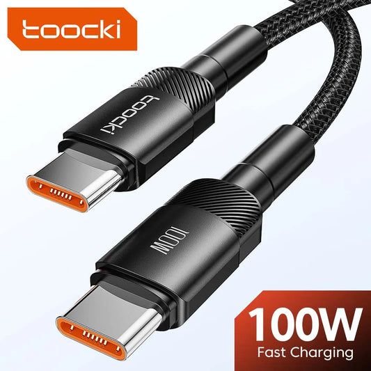 Toocki 100W Type C to USB C Cable PD 3.0 Quick Charge 4.0 Fast Charging Type C