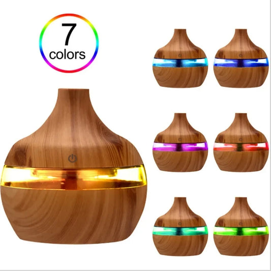 Humidifier Electric Aroma Air Diffuser Wood Ultrasonic Air Humidifier Essential Oil Aromatherapy