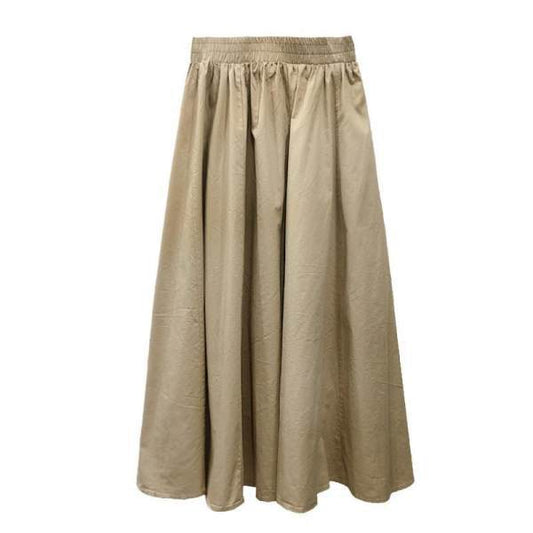 Womens Casual Solid Color Midi Skirt
